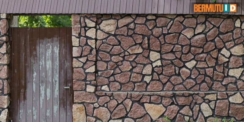 Terbaik Untuk Pagar Rumah - pagar batu alam