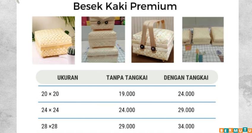 Daftar Harga Besek Bambu