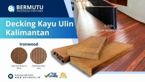 Decking Kayu Ulin per Meter Finishing Halus Kualitas Premium