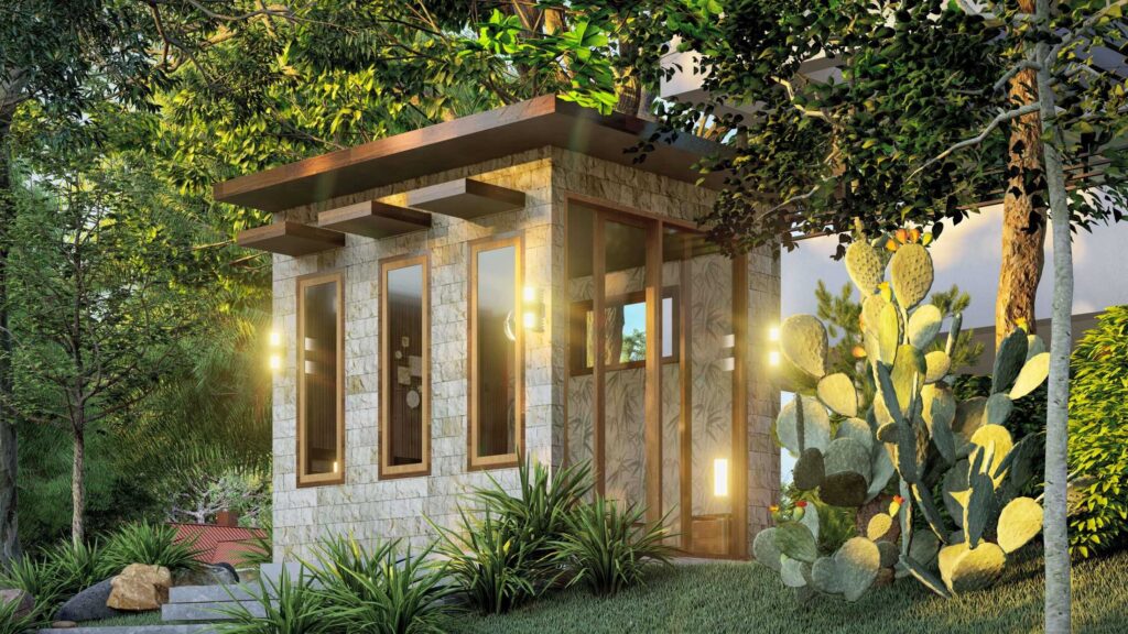 Desain Rumah Paviliun Bergaya Industrial