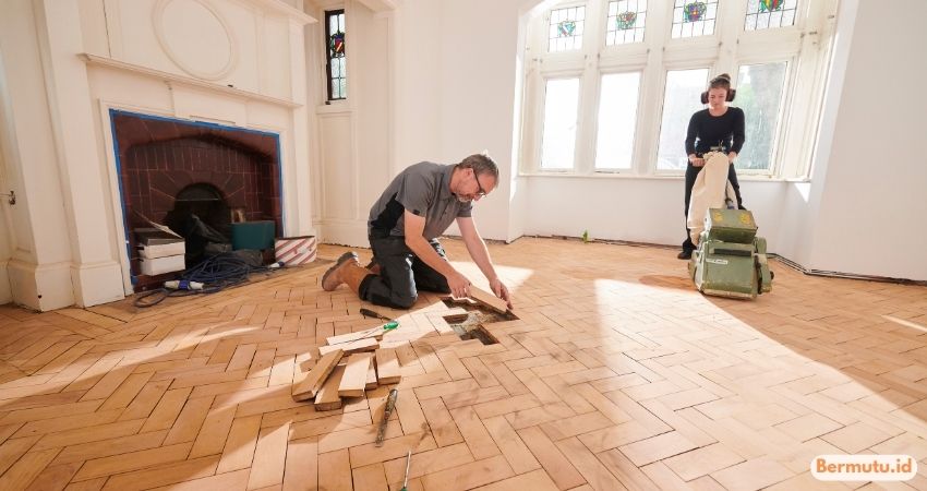 Lantai Parket dari kayu oak