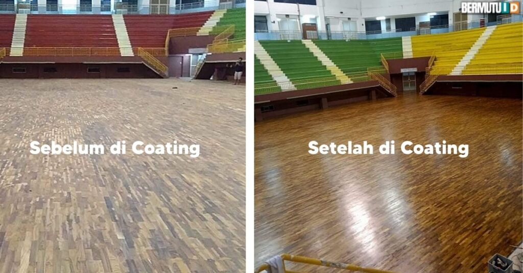 Perbandingan Lantai Kayu Sebelum dan Sesudah di Coating