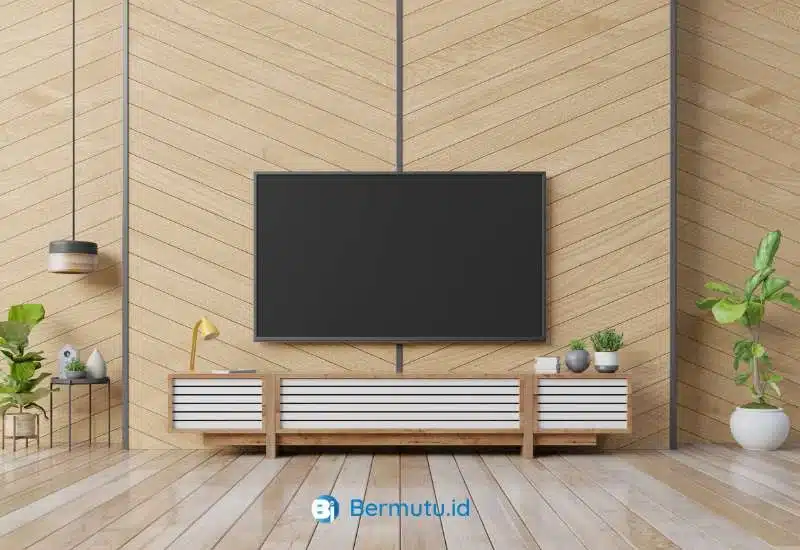 backdrop tv kayu
