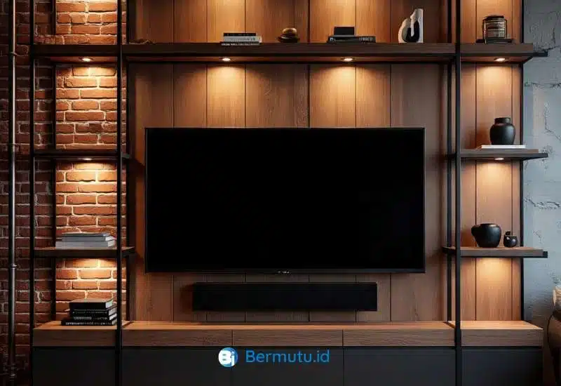 backdrop tv kayu