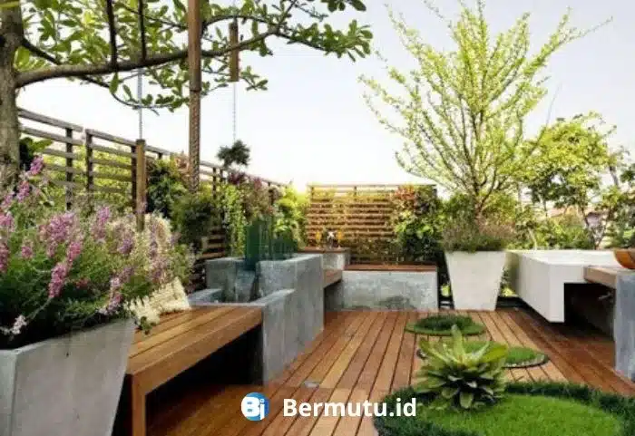 Desain Rooftop Dengan Decking WPC yang Begitu Memukau 4 decking WPC untuk rooftop