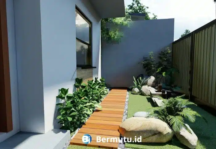 decking WPC untuk taman rumah