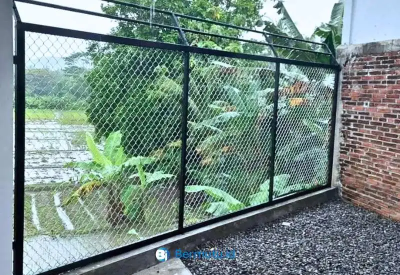 desain pagar kawat harmonika