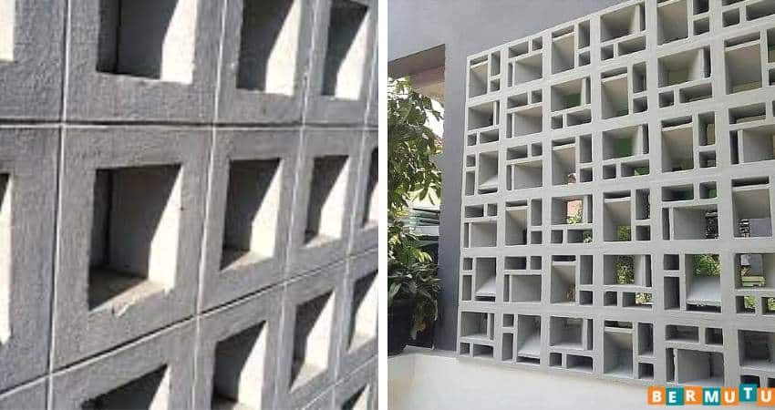 roster beton motif kubus