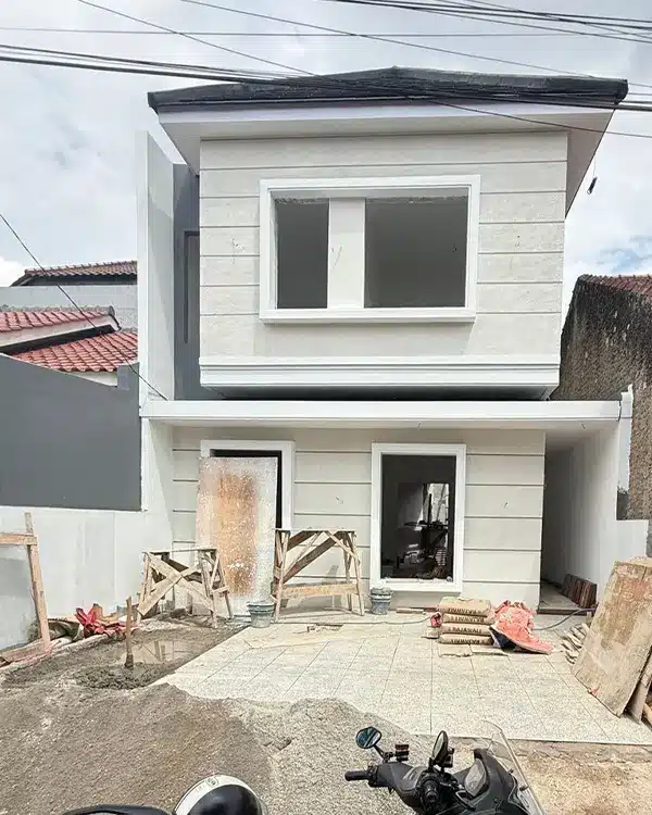 Flyer spesifikasi rumah Mekar Biru Cibiru Bandung 2 lantai